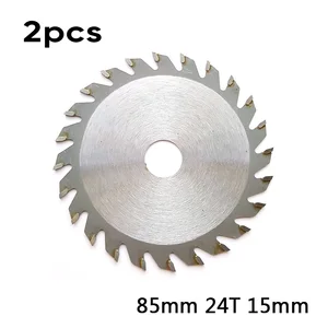 Диск для циркулярной пилы WORX WX423 RK3440K, диск с отверстием 85 мм, 24 т, 15 мм, для резки дерева, металла, пластика, стали, 2 шт.