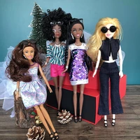 10pcslot kids toy dolls 30cm african doll black doll moveable joint body doll toys for girls