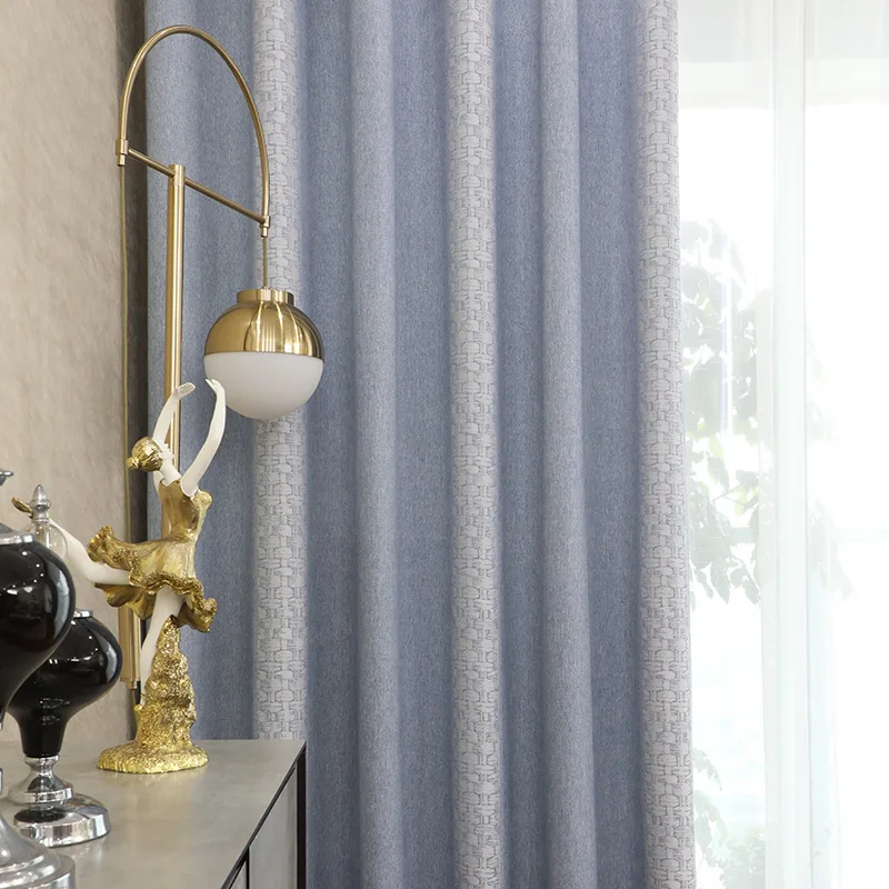 Геометрические затемняющие занавески из жаккардовой ткани двусторонняя