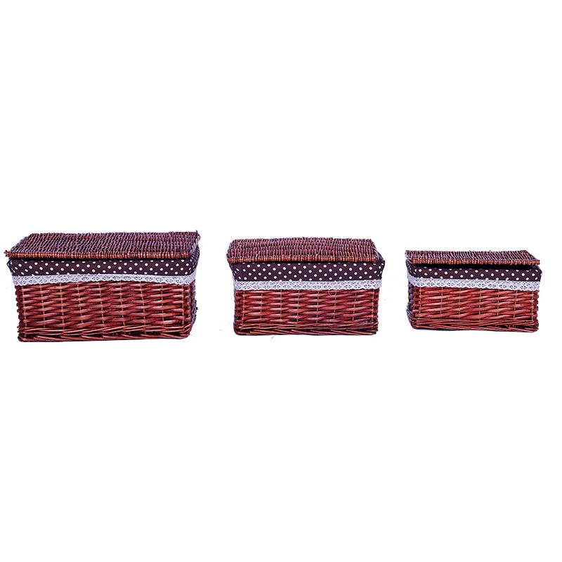 

Wicker Woven Storage Baskets Plant Rattan Willow Storage Case Home Decoration Container Clothes Bag Closet Organizer Woven Boxes