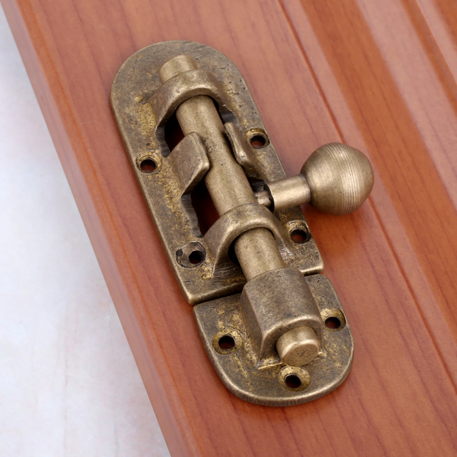 1Pc 105mm Vintage Barrel Latch Cupboard Door Lock Slide Bolt Stapler Gate Hardware Antique Bronze Brass Cabinet Bolts | Обустройство