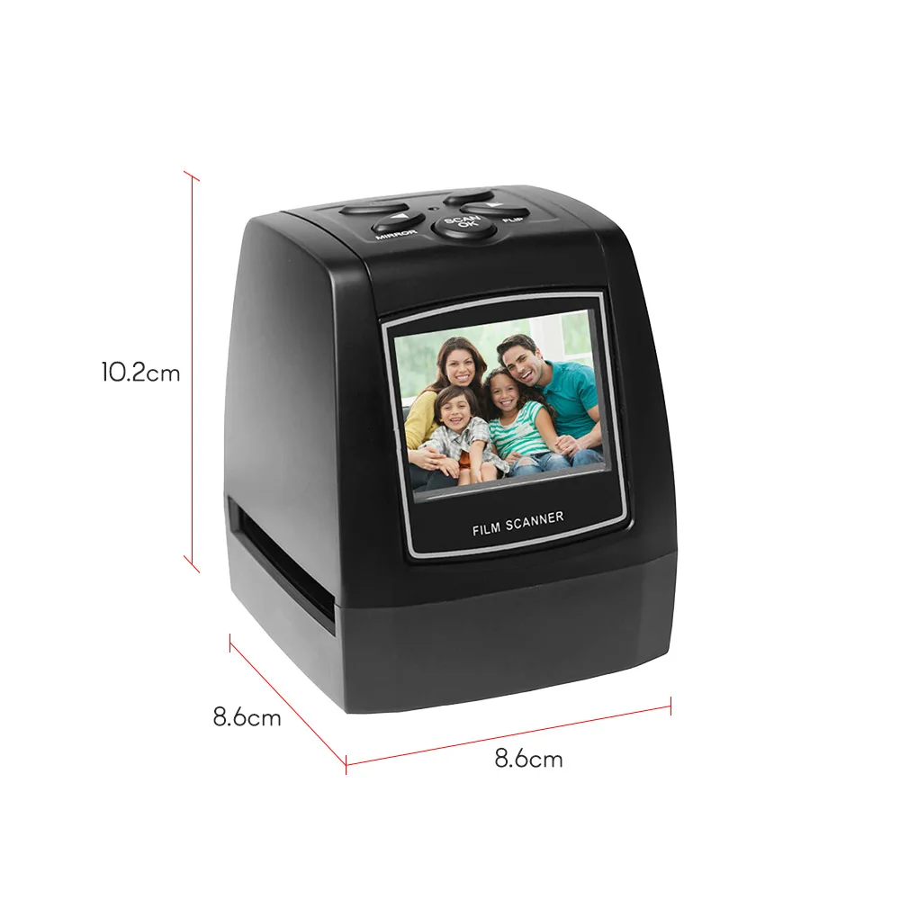 Film Scanner 35mm 135mm Slide Digital Film Converter Negative Photo Scanner with 512MB Built-in Memory Editing Software