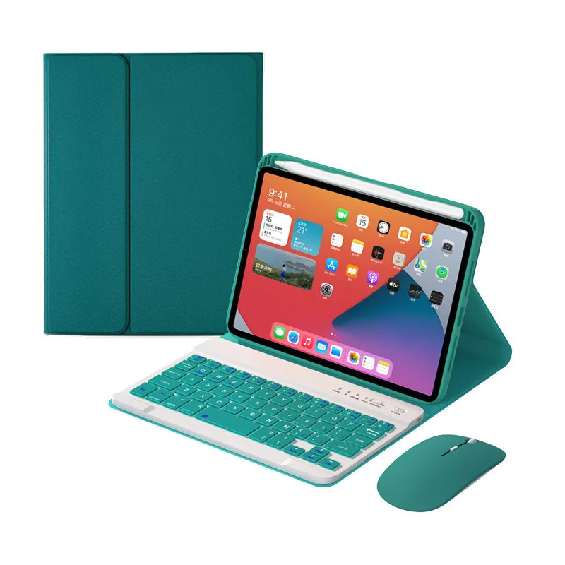 

New Removable Square keyboard Case With Pen slot at the top End Bluetooth keyboard protective Case for ipad Mini 6 2021 Tablet
