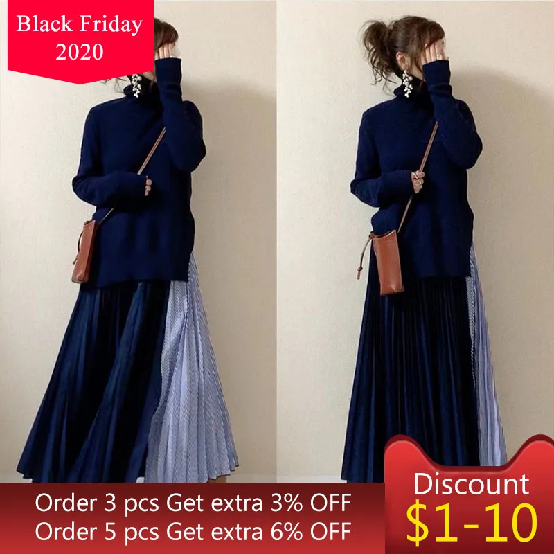 2020 элегантные пуловеры вязаное платье женское трикотажное в корейском и