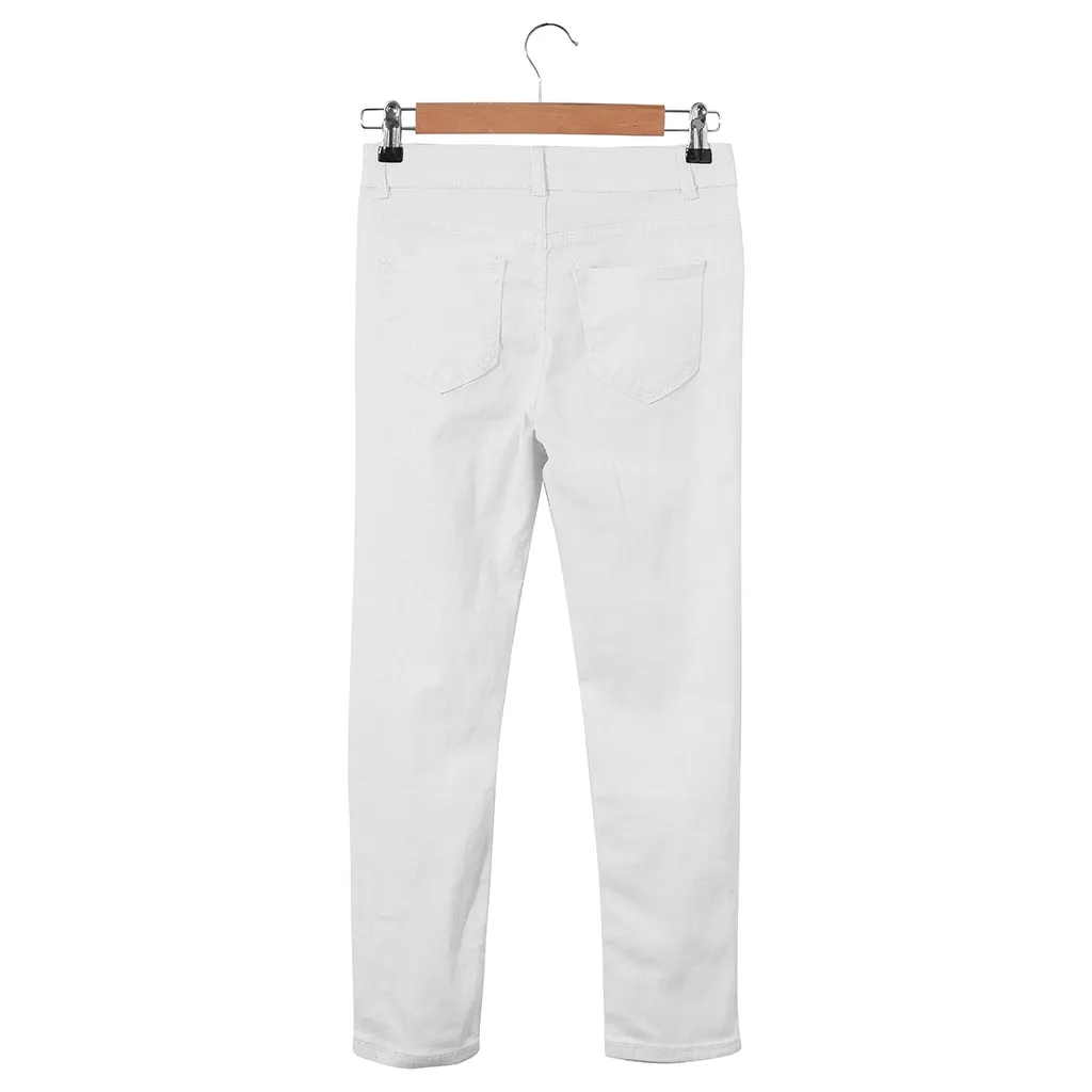 SAGACE высокая талия обтягивающие модные джинсы для женщин с дырками винтажные