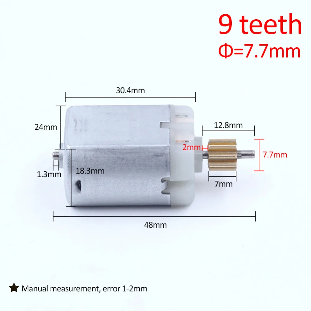 Azgiant 12V 9/10 зубов 7 мм Диаметр DC FC280 Автомобильный Замок мотор с бортовым поворотом