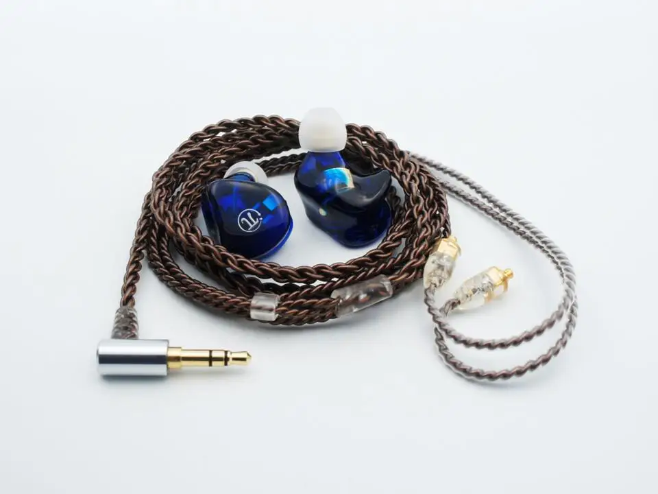 Blue Paiaudio DR2 Динамический драйвер MMCX HiFi наушники-вкладыши IEMs - Цвет: Blue