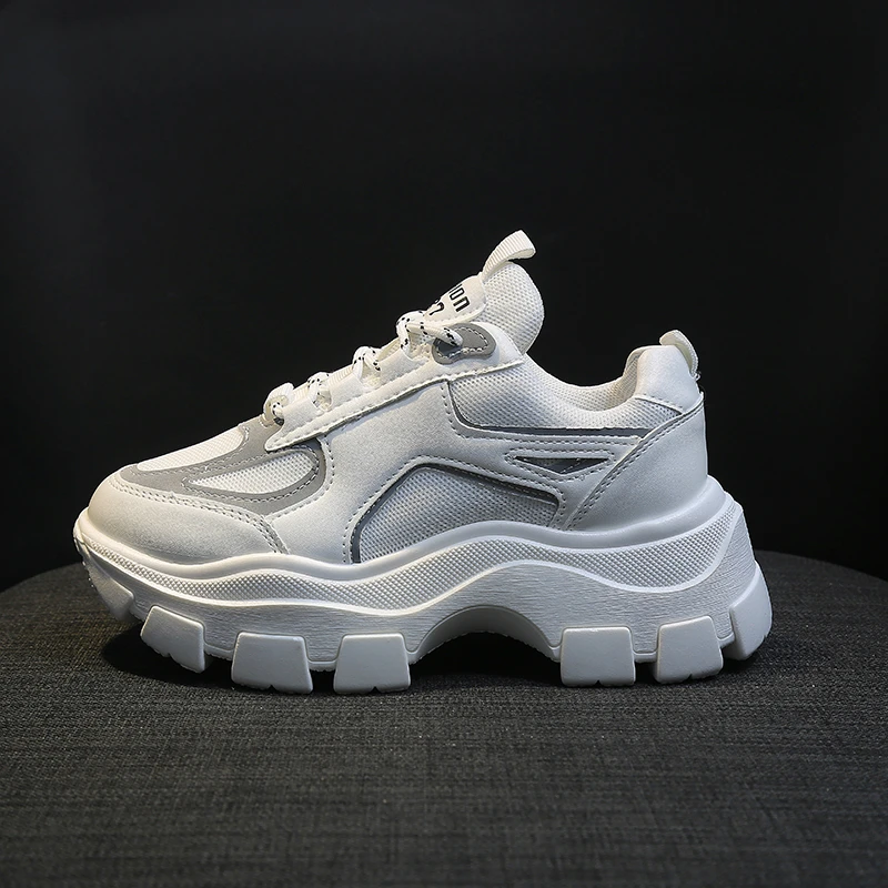 Женские кроссовки на вулканизированной подошве Желтые Повседневные платформе 7