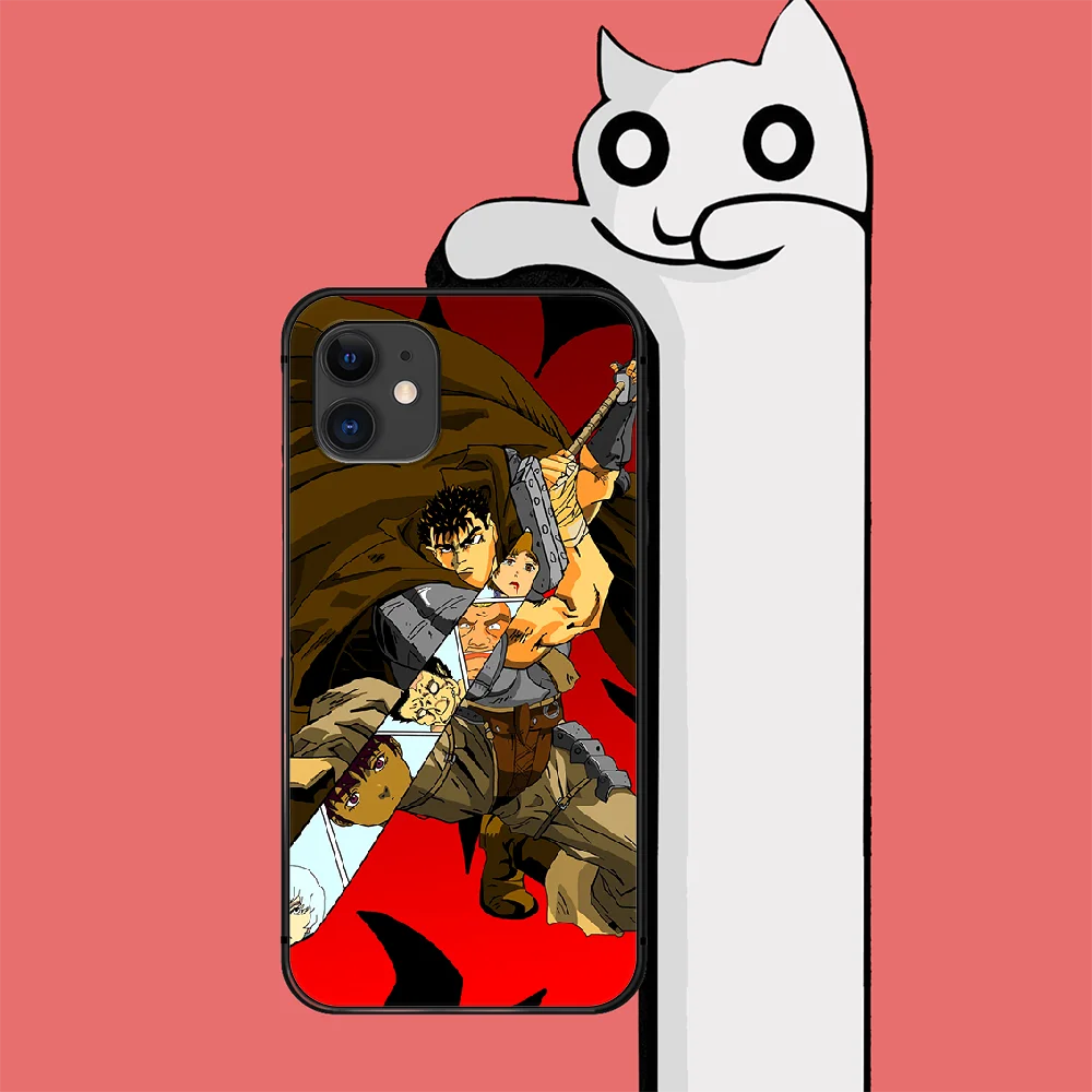 

Berserk Guts Phone Case Cover For Iphone 6 6S 7 8 11 12 Se 2020 X Xs Xr Pro Max Plus Mini Black Phone case Cell