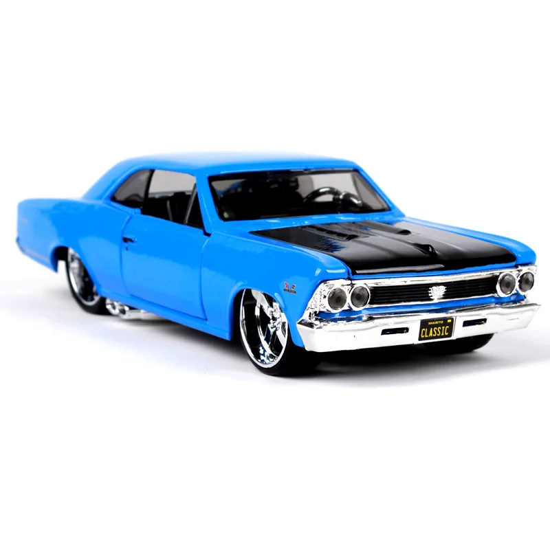 Maisto 1:24 1966 Chevrolet SS, модель автомобиля из сплава, модель автомобиля, украшение автомобиля, коллекция, Подарочная игрушка - Цвет: 1966-396