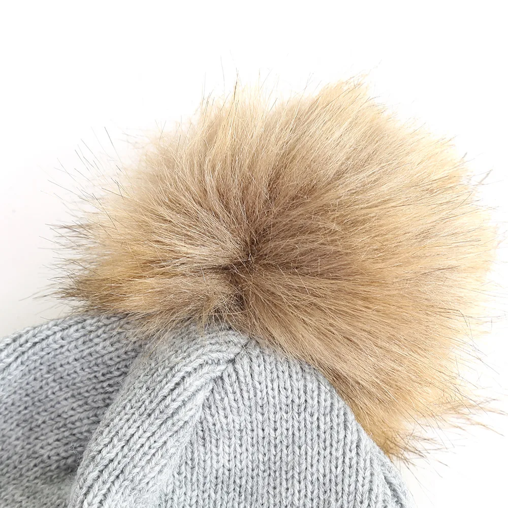 WELROG двухслойная вязаная шапка ручной работы имитация светло-коричневого