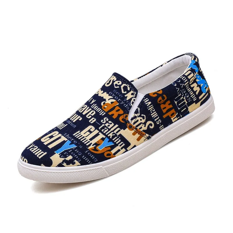 

Men's Casual Pull-on Canvas Flat Shoes Combination Breathable Trend Sports Shoes Simple and Comfortable Spring and Autumn 2021