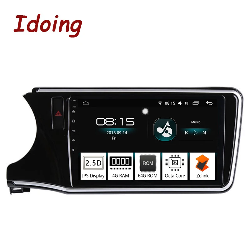 Idoing автомобильный мультимедийный плеер на Android 10 2 восемь ядер экран 8 0 дюйма 4 Гб +