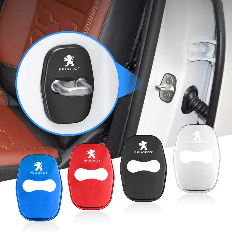 4 шт Анти-ржавчины крышка дверного замка автомобиля защиты с пряжкой для Peugeot 106 107