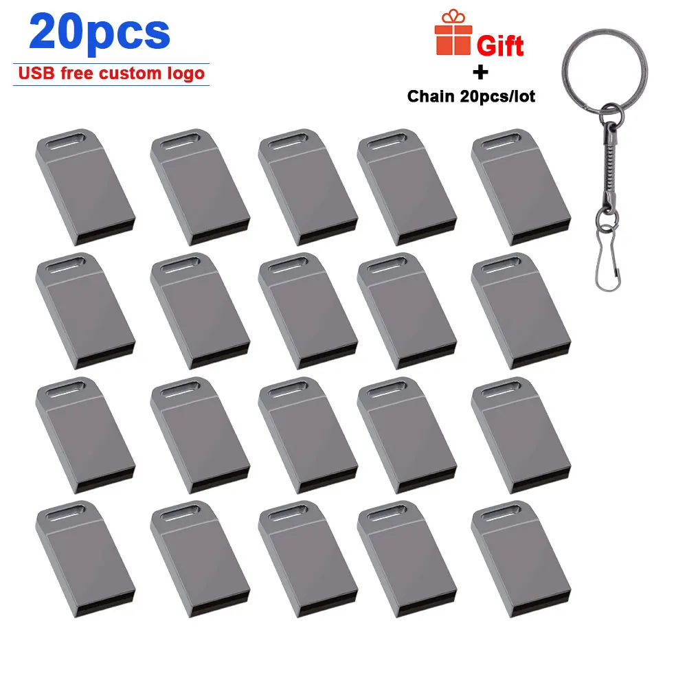 

20 шт./лот, металлический логотип, USB 2,0, 4 ГБ, 8 ГБ, 16 ГБ, 32 ГБ, 64 ГБ, USB флеш-накопитель, флешка, флешка для свадьбы