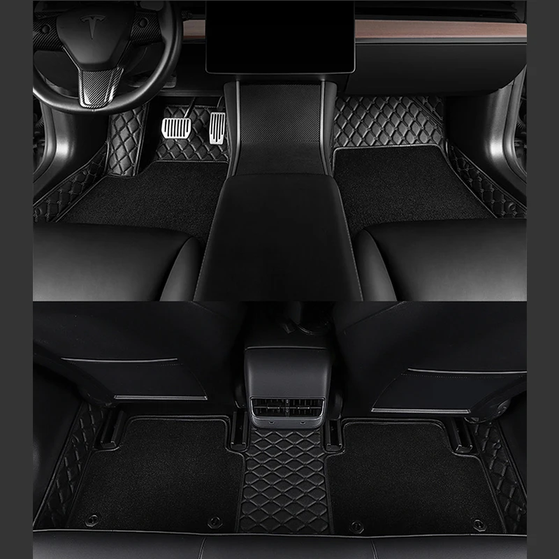 LHD Роскошные двухслойные коврики с проволочной петлей автомобильные для Hyundai Grand