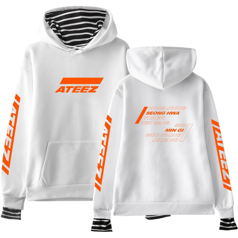 Moletom Infantil Menino KPOP ATEEZ альбом из двух предметов толстовки с капюшоном и свитшоты