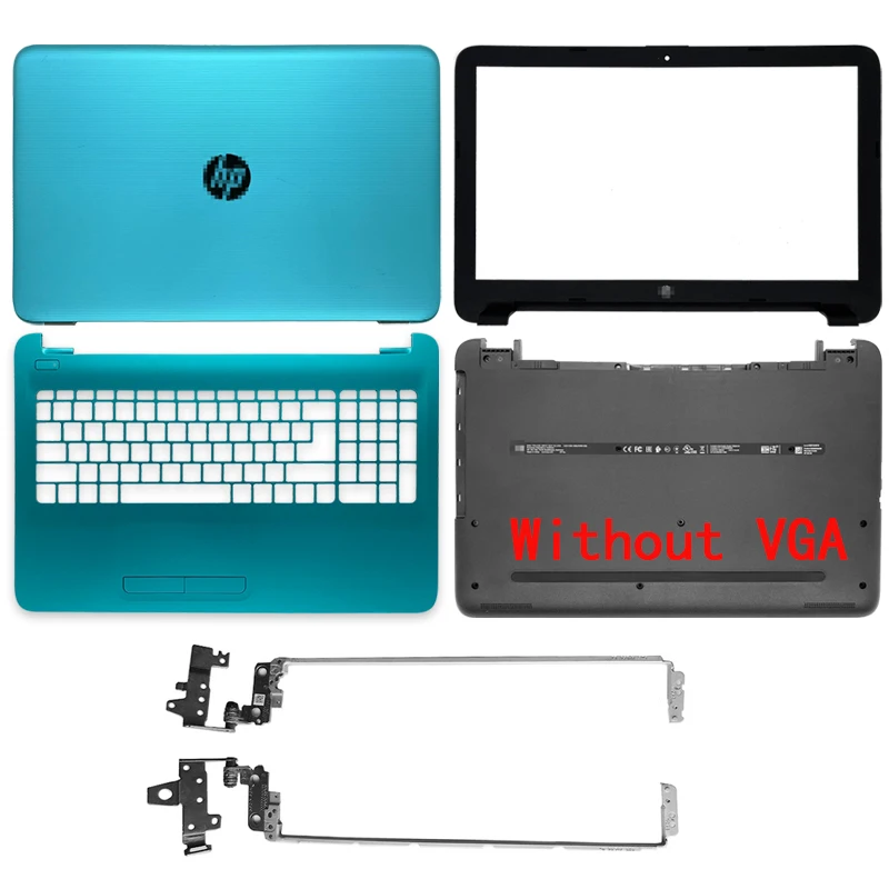 

Задняя крышка для ноутбука HP 250 255 256 G4 15-AC 15-AF/Передняя панель/петли/Упор для рук/Нижняя крышка 854990-001, зеленая