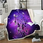 Одеяло Ловец снов шерпа флисовое покрывало одеяло винтажное постельное белье квадратное шерстяное мягкое одеяло для пикника