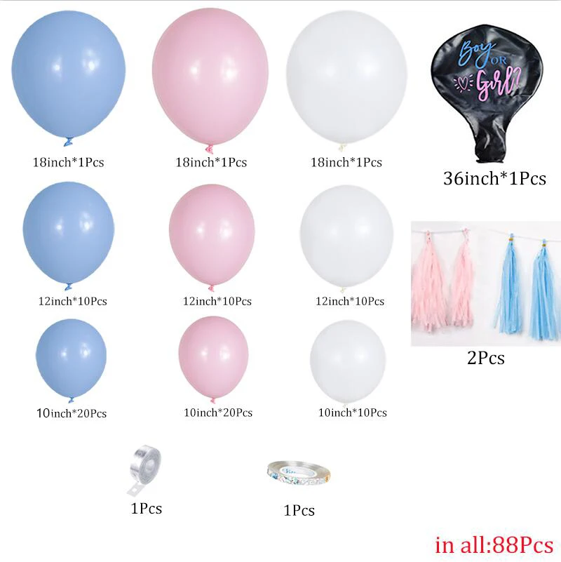 Декор для вечевечерние по половой расцветке пастельные воздушные шары гирлянда