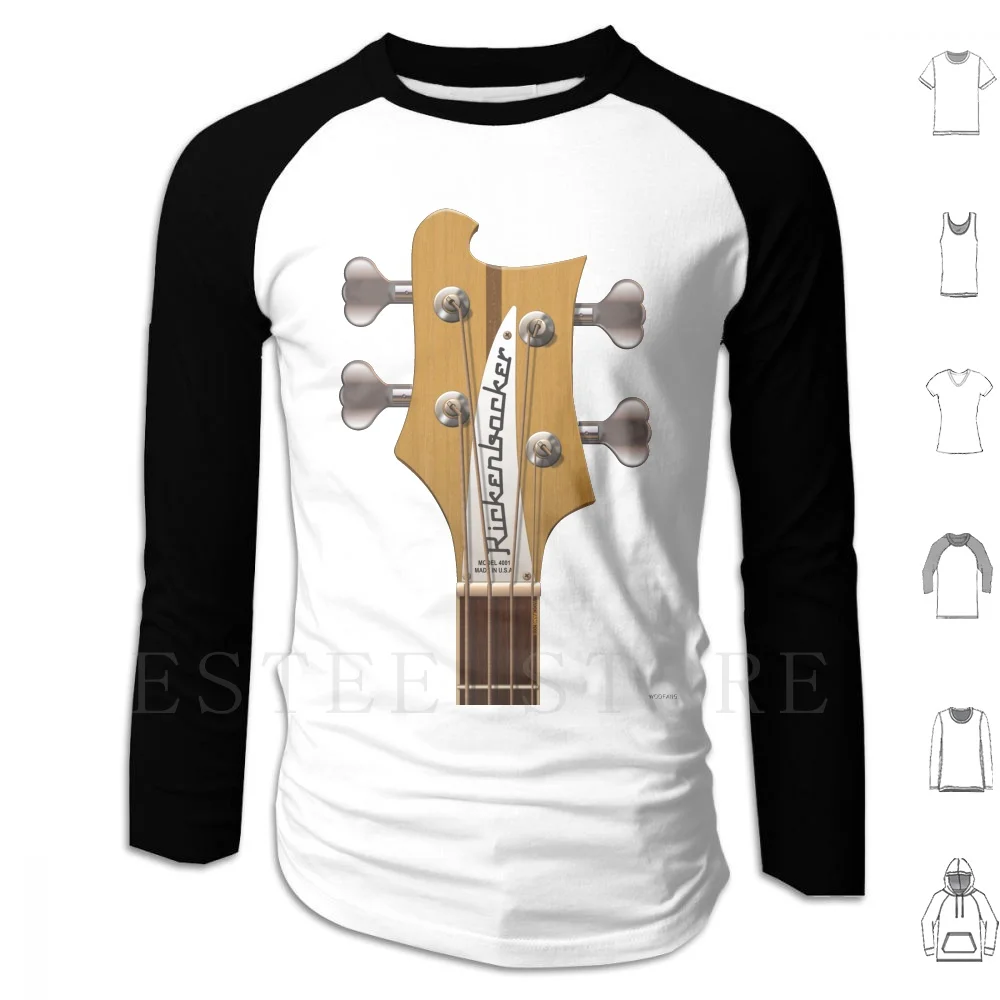 

Guitar Headstock Art-Bass Hoodie Long Sleeve Guitar Headstock Tuning String Music Neck Country Indie Alternative Harrison