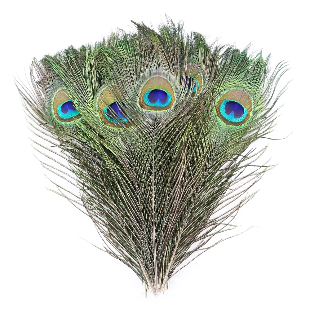 

High Quality Beautiful Natural Peacock Feather 25-30cm/10-12 inch Big Eye Peacock Plumage for Dress Home Wedding Decorative
