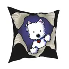 KiniArt Westie Подушка-Наволочка декоративная подушка West Highland White Terrier Dog винтажные наволочки