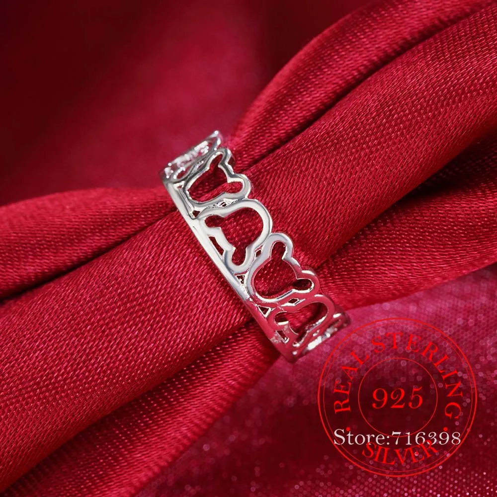 

Real 925 Sterling Silver Jewelry Zodiac Romantic Dating Couple's Wedding Party Rings for Women Men Fashion Anel De Prata Bijoux