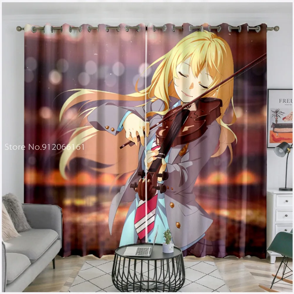 Оконные драпировки аниме April Is Your Lie манга домашний декор микрозатенение