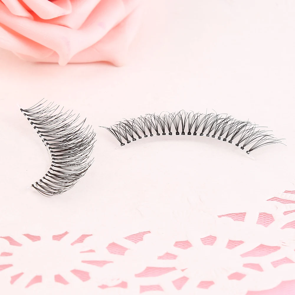 ELECOOL Soft 5Pairs/set Handmade Fiber Eyelashes Extensions Long Cross Thick Fake False Eye Lashes Maquiagem Cosmetic Tool