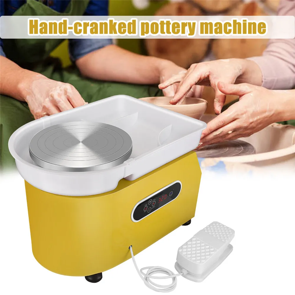 

LCD Electric Pottery Wheel Machine For Ceramic Work Foot Pedal Ceramic Clay Kit Art Craft Mold DIY Clay Tool Turntable Ceramic