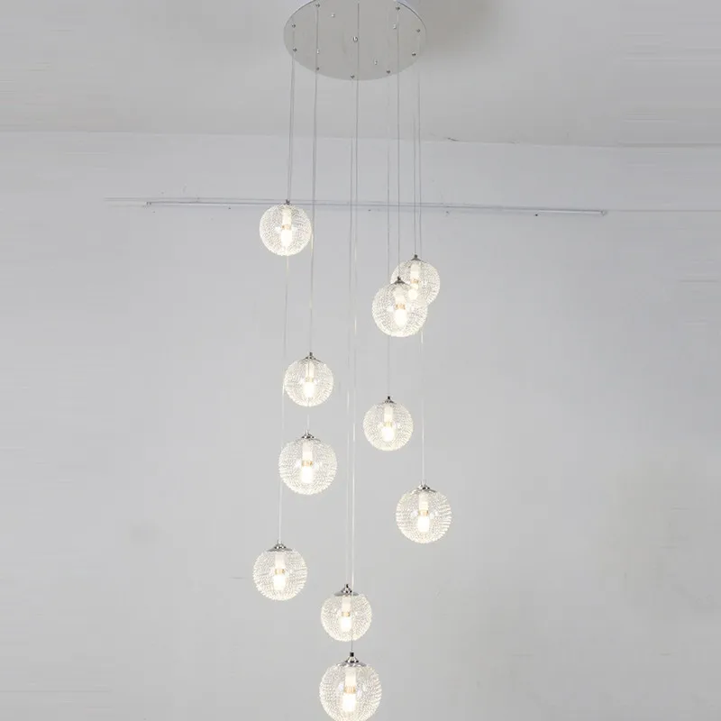 Современная люстра светодиодный круглый Стекло шар потолочные подвесные