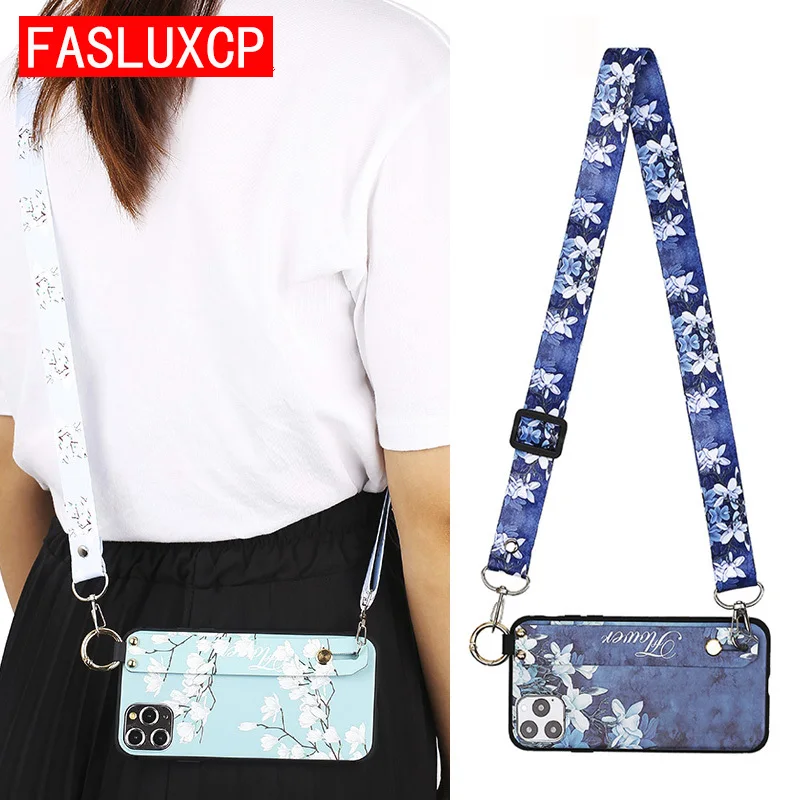Для Huawei P20 P30 Lite P40 Pro Чехол через плечо роскошный браслет держатель для телефона