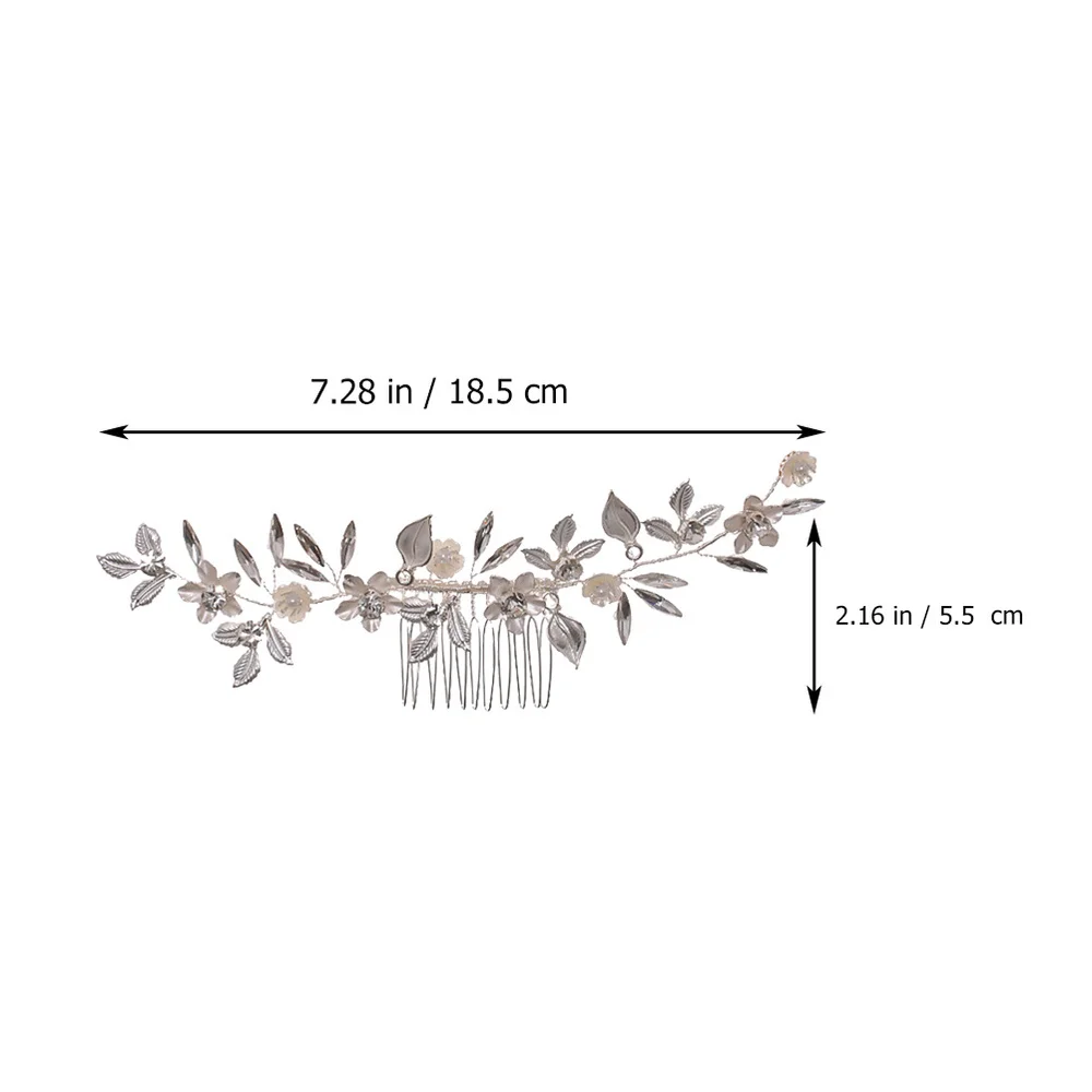

Luxurious Bridal Headdress Hair Comb Rhinestone Floral Wedding Hair Accessory