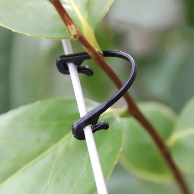 

100pcs Plastic Plant Fixing Clips Tomato Support Clips Grape Rack Mesh Fasteners Gardening Vegetable Garden Line Cages