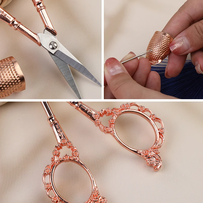 Винтажные швейные ножницы SHWAKK из нержавеющей стали с кисточкой наперсток для