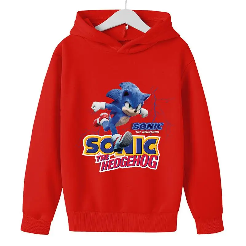 

Clothes Boys Pullover anime Sweatshirt cotton long sleeve Fashion Children Tops hoodie the Hedgehog Kids hoodies for teen girls
