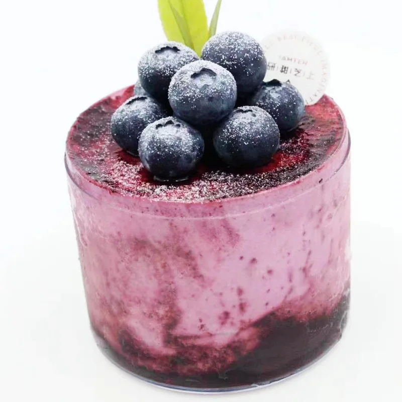 

10pcs High quality mousse cup 200ml disposable plastic transparent round pudding jar dessert table fruit cake clear cup with lid