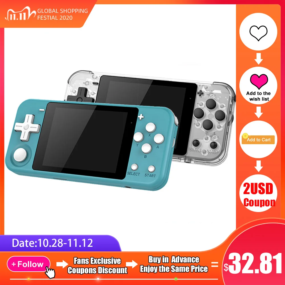 Q90 приставка игровая консоль портативная видео Ретро игры 3 &quotHD IPS экран детский