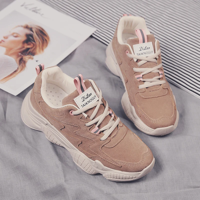 Модные женские кеды на высокой платформе женская обувь черные кроссовки