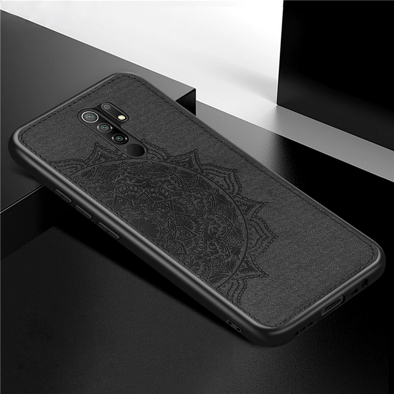 

For Xiaomi Redmi 9 Case Bumper Anti-knock TPU Frame Cloth Fabric Shockproof Phone Cover For Redmi 9 Case For Redmi 9 6.53 inch