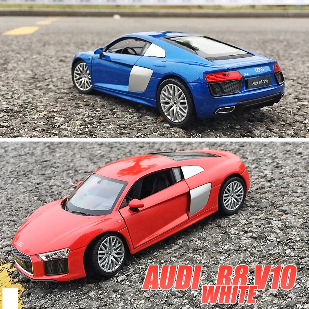 

1pcs Original For Audi R8 sports car alloy car model 1:24 simulation car model collection gift accessories