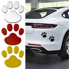 2 шт.компл. 3D крутая наклейка на автомобиль Дизайн лапа животное собака кошка медведь отпечаток ноги наклейки на автомобиль серебряный красный черный золотой