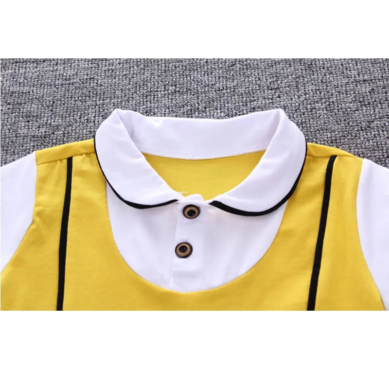 Летние хлопковые комплекты одежды для маленьких мальчиков праздничная одежда