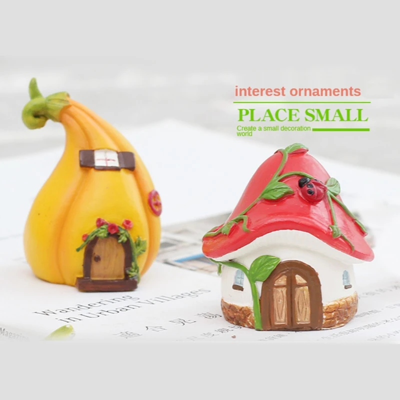 Сказочный Сад искусственные изделия из смолы украшения для дома мультяшный гриб