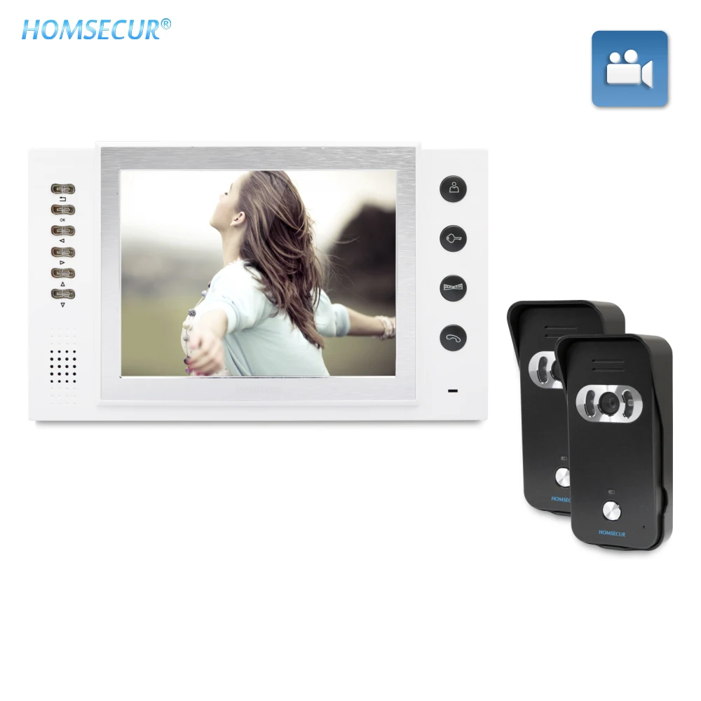 HOMSECUR 8 &quotПроводной Видеодомофон Безопасности с Двухсторонний Интерком : TC021 B +