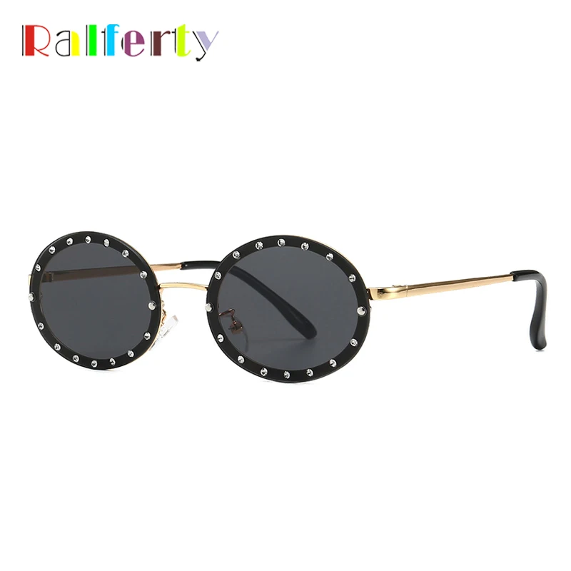 

Ralferty Luxury Rhinestone Sunglasses Woman 2019 Crystal Oval Sun Glasses Ladies Woman Sunglases zonnebril dames C2027