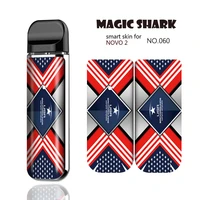 2 5d usa flag skul stars tai chi vape sticker case wrap film cover skin for smok novo 2