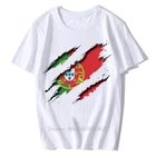 Футболка 3d Vision с португальским флагом внутри, мужская летняя новая белая Повседневная футболка с коротким рукавом, футболка унисекс, уличная одежда