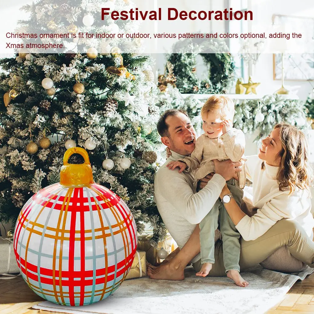 

60cm Christmas Inflatable Decoration Balls Xmas Tree Decor 2022 New Year Gift Xmas Hristmas For Home Outdoor PVC Inflatable Toys